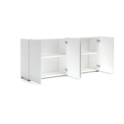 Credenza bianco lucida 180x41x86h cm 4 ante - Aulina