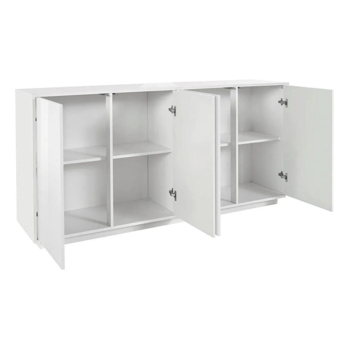 Credenza bianco lucida 180x41x86h cm 4 ante - Aulina