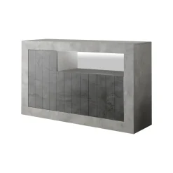 Credenza cemento e ardesia 138x42x86h cm 3 ante - Dolphin