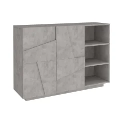 Credenza cemento 121x38x86h cm 2 ante - Acab