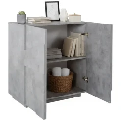 Credenza cemento 81x44x86h cm 2 ante - Arli