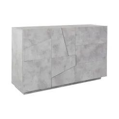 Credenza cemento 142x44x86h cm 2 ante e 3 cassetti - Aydee
