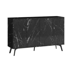 Credenza grigia 123x35x77h cm 6 ante - Earl