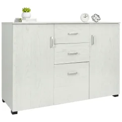 Credenza grigia 120x40x82h cm 3 ante e 2 cassetti - Apocalypse