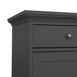 Credenza grigia 143x46x91h cm 3 ante e 3 cassetti - Asola