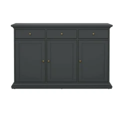Credenza grigia 143x46x91h cm 3 ante e 3 cassetti - Asola