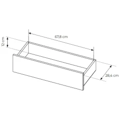 Credenza Marrone Chiaro Marrone Rovere 3 Cassetti 2 Ripiani 176x40x83h cm, Apertura Battente, Scorrevole - Haleli