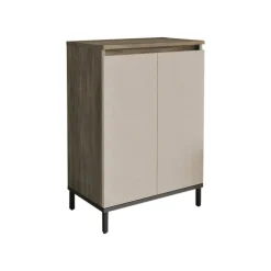 Credenza marrone e antracite 60x35x85h cm 2 ante - Phailin