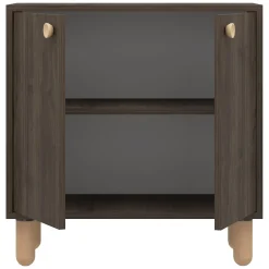 Credenza Marrone Noce Marrone Rovere un Ripiano 2 Ante 72x36x73h cm, 2 Vani - Pontida