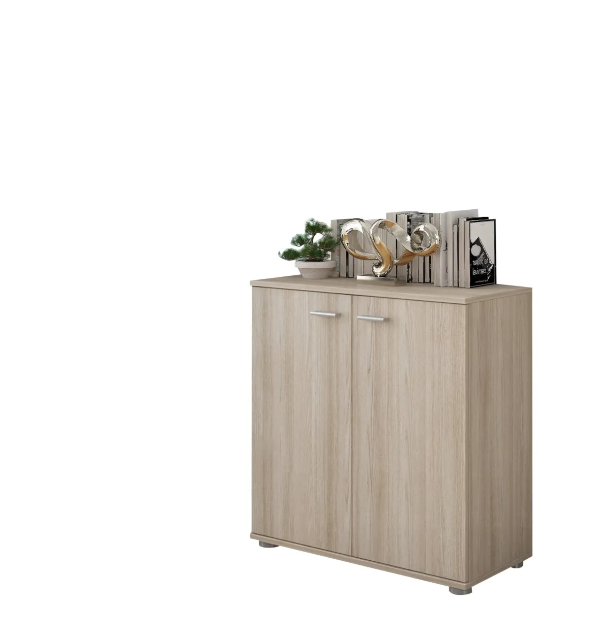 Credenza Marrone Olmo un Ripiano Apertura Battente 68x34x74h cm, 2 Ante - Osteno