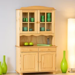 Credenza Marrone Quercia un Cassetto 2 Ripiani 88x32x198h cm, Apertura Battente, Scorrevole - Quadri