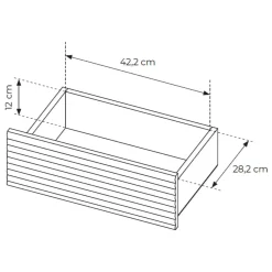 Credenza Marrone Rovere Beige 3 Cassetti 3 Ripiani 154x40x84h cm, Apertura Battente, Scorrevole - Hatareta