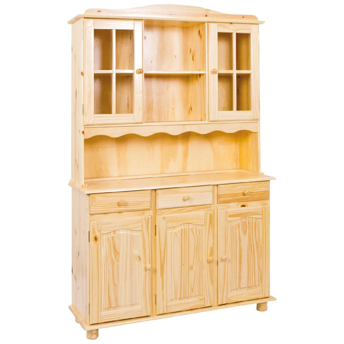 Credenza Marrone Rovere 3 Cassetti 6 Ripiani 130x32x198h cm, 12 Vani - Presezzo