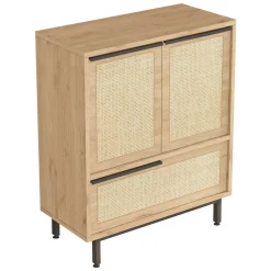 Credenza Marrone Rovere 3 Ripiani Apertura Battente 182x44x90h cm, 3 Ante - Malosco