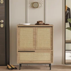 Credenza Marrone Rovere 3 Ripiani Apertura Battente 182x44x90h cm, 3 Ante - Malosco