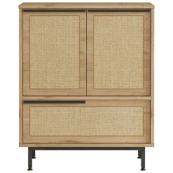 Credenza Marrone Rovere 3 Ripiani Apertura Battente 182x44x90h cm, 3 Ante - Malosco