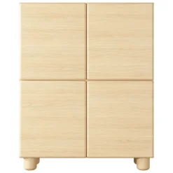 Credenza Marrone Rovere 7 Ripiani 2 Ante 160x36x45h cm, 9 Vani - Uta