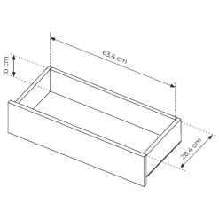 Credenza Marrone Rovere un Cassetto 2 Ripiani 196x40x51h cm, Apertura Battente, Scorrevole - Hanotofa