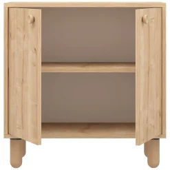 Credenza Marrone Rovere un Ripiano 2 Ante 72x36x73h cm, 2 Vani - Pontida