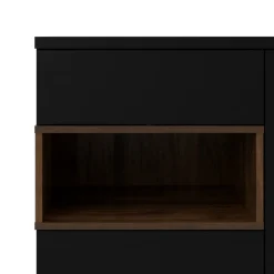 Credenza nera,noce 88x36x118h cm 2 ante e 1 cassetto - Alfra