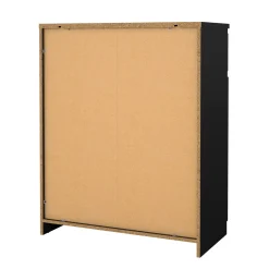 Credenza nera 80x40x100h cm 2 ante e 1 cassetto - Genziana