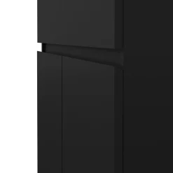 Credenza nera 80x40x100h cm 2 ante e 1 cassetto - Genziana