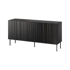 Credenza nera 150x42x75h cm 3 ante - Spirano