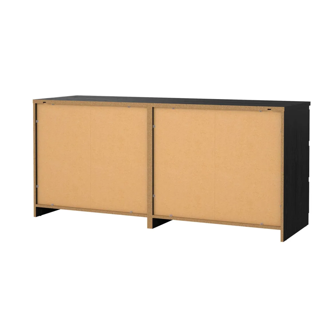 Credenza nera 153x50x68h cm 6 cassetti - Joyce