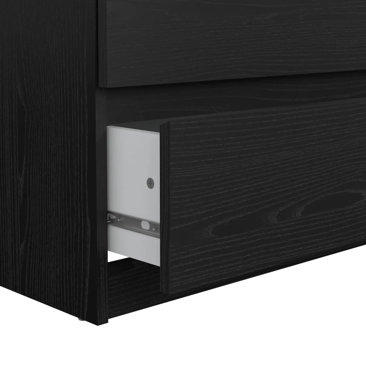 Credenza nera 153x50x68h cm 6 cassetti - Joyce