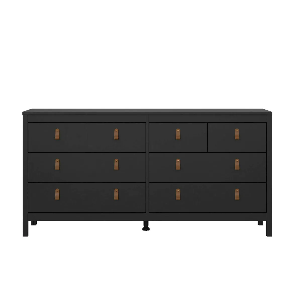 Credenza nera 163x51x88h cm 6 cassetti - Hibaru
