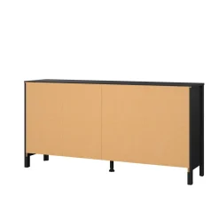 Credenza nera 163x51x88h cm 6 cassetti - Hibaru