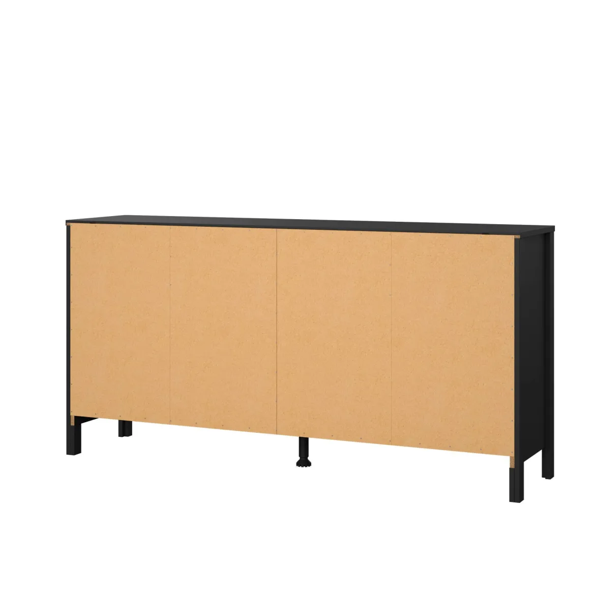 Credenza nera 163x51x88h cm 6 cassetti - Hibaru