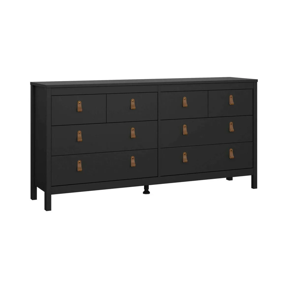 Credenza nera 163x51x88h cm 6 cassetti - Hibaru
