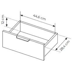 Credenza Nero oro 2 Cassetti 3 Ripiani 153x40x81h cm, Apertura Battente, Scorrevole - Hametesi