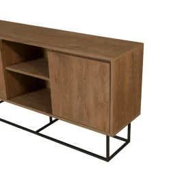 Credenza noce e nera 180x35x78h cm 3 ante - Fay