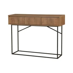 Credenza noce e nera 120x36x90h cm 3 cassetti - Avetrana