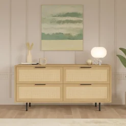 Credenza noce e quercia 160x44x74h cm 2 ante - Anterivo