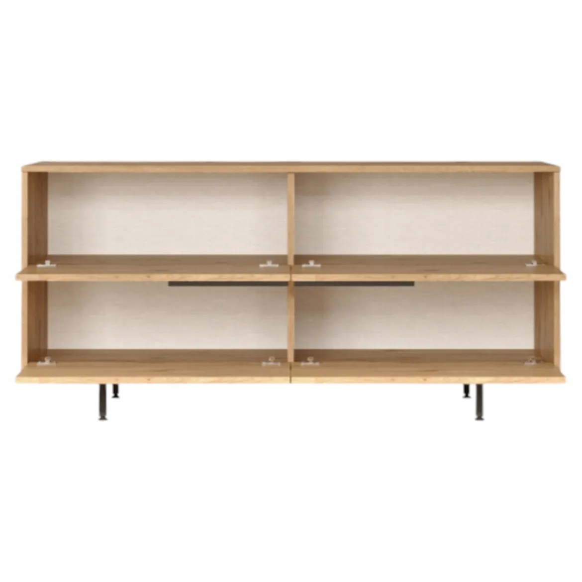 Credenza noce e quercia 160x44x74h cm 2 ante - Anterivo