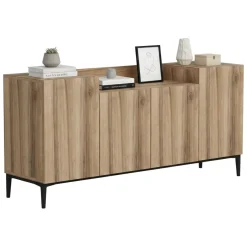 Credenza noce 160x42x75h cm 4 ante - Picea