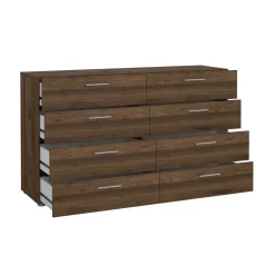Credenza noce 140x40x81h cm 8 cassetti - Phethai