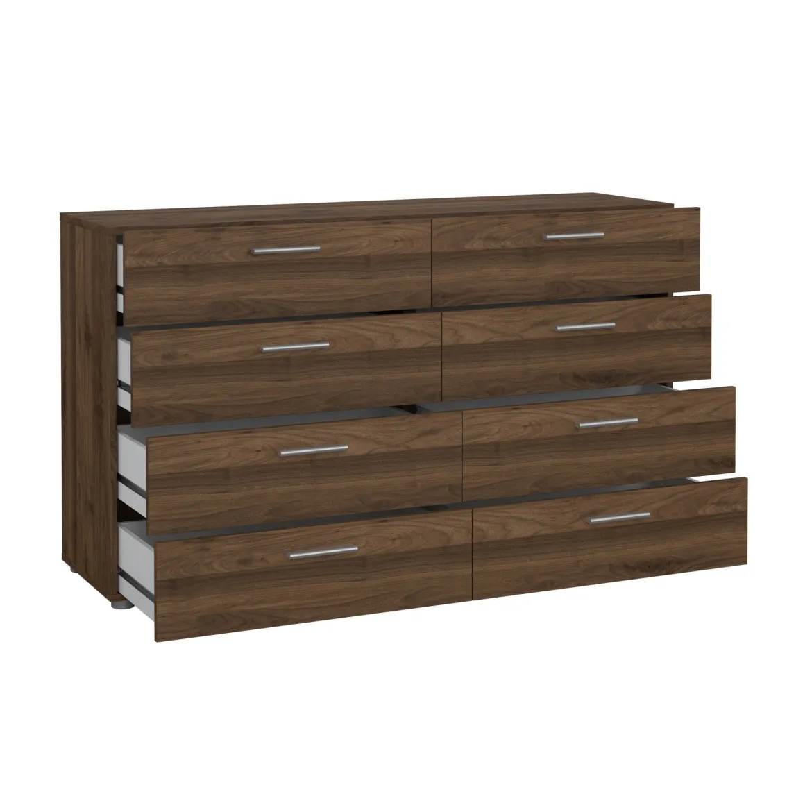 Credenza noce 140x40x81h cm 8 cassetti - Phethai