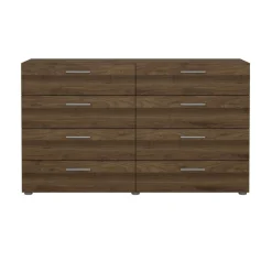 Credenza noce 140x40x81h cm 8 cassetti - Urduja