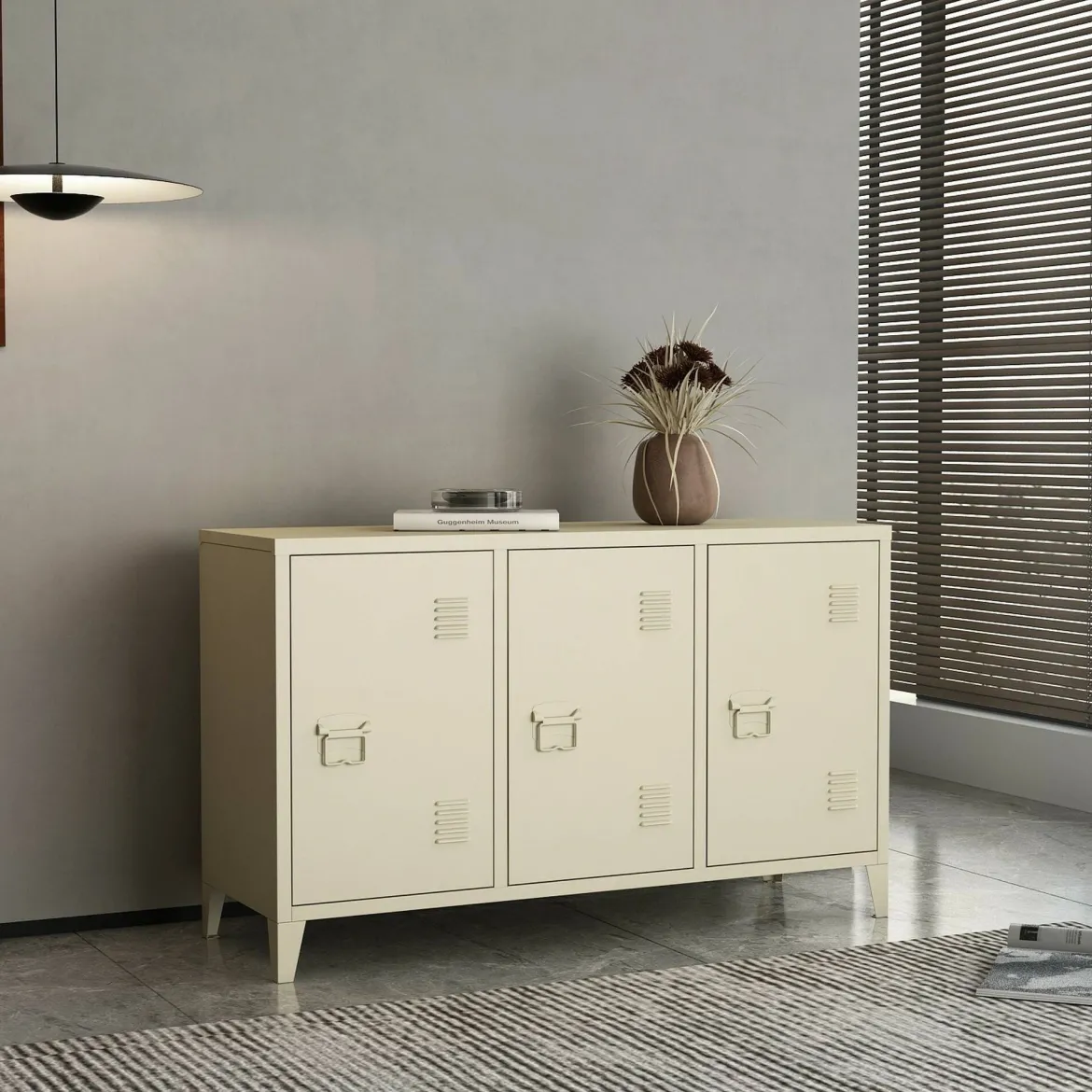 Credenza panna 120x40x73h cm 3 ante - Cocullo
