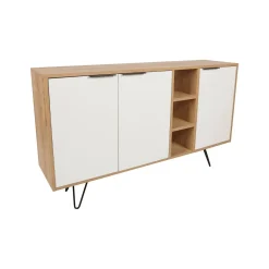 Credenza quercia e bianca 150x35x82h cm 2 ante - Margravi