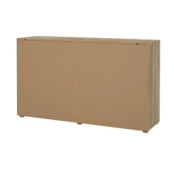 Credenza quercia e bianco lucida 140x40x82h cm 8 cassetti - Aligon