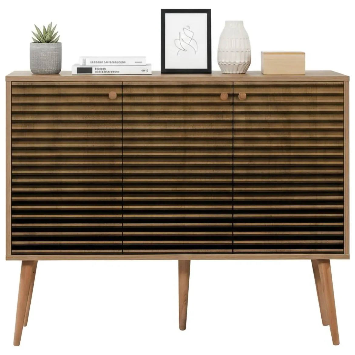 Credenza quercia 120x36x90h cm 3 ante - Arzumia