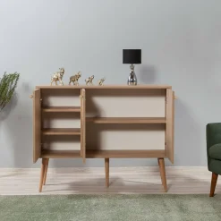 Credenza quercia 120x36x90h cm 3 ante - Arzumia