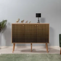 Credenza quercia 120x36x90h cm 3 ante - Arzumia