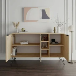 Credenza quercia 142x35x83h cm 3 ante - Alin