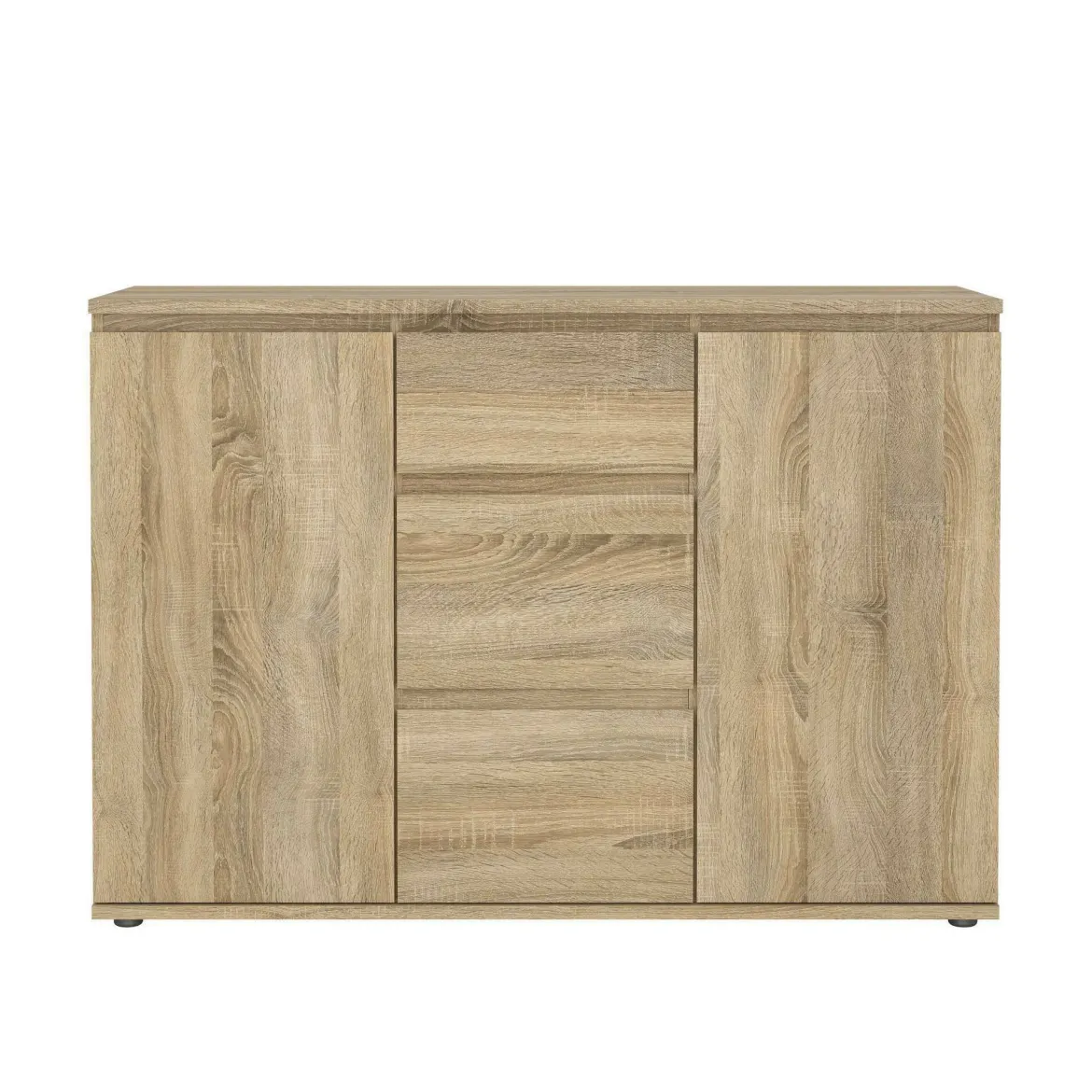 Credenza quercia 119x40x83h cm 2 ante e 3 cassetti - Zumpano